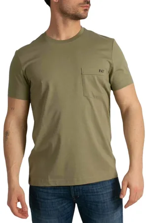 FAY Tops, Heren, Groen, XL, Katoen, Ronde hals T-shirt