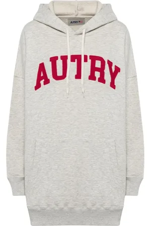 Autry Sweatshirts & Hoodies, Dames, Grijs, M, Katoen, Hoodie met Logoprint