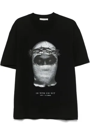 Ih Nom Uh Nit Tops, Heren, Zwart, XL, Katoen, Zwart Katoenen T-shirt met Print