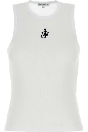 J.W.Anderson Tops, Dames, Wit, S, Katoen, Wit Katoenen Tank Top
