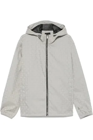 Givenchy Jassen, Heren, Grijs, M, Katoen, Monogram Jacquard Windbreaker