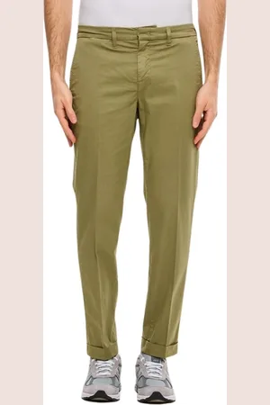 FAY Broeken, Heren, Groen, W32, Katoen, Slimme Gabardine Stretch Broek