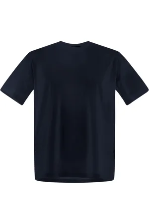 HERNO Tops, Heren, Blauw, 2Xl, Katoen, Superfijne katoenen stretch T-shirt