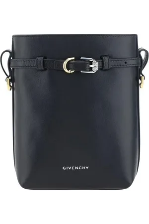 Givenchy Tassen, Dames, Zwart, ONE Size, Zwarte Leren Bucket Tas