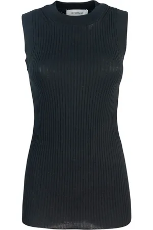 Sportmax Tops, Dames, Zwart, S, Katoen, Zwarte T-shirts en Polos All Over