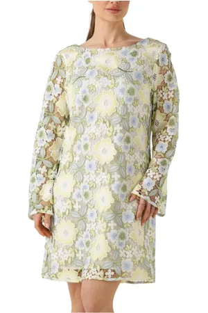 Bruuns Bazaar Kleedjes, Dames, Veelkleurig, M, Denim, Groene Lucille Jurk voor de Zomer