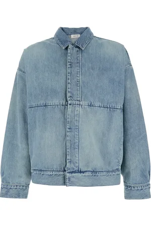 FEAR OF GOD Jassen, Heren, Blauw, S, Denim, Denim Trucker Jacket