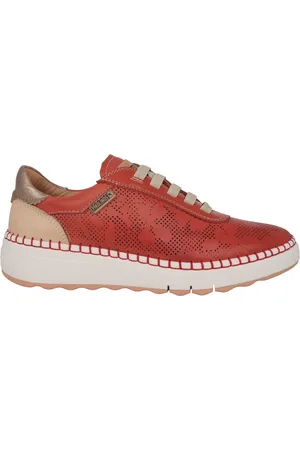 Pikolinos Schoenen, Dames, Rood, 42 EU, Rode damessneaker voor de zomer