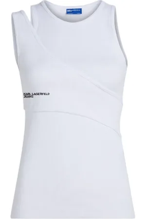 Karl Lagerfeld Tops, Dames, Wit, M, Top Wit