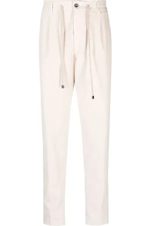 PESERICO SIGN Broeken, Heren, Wit, M, Moderne Gesso Track Pants