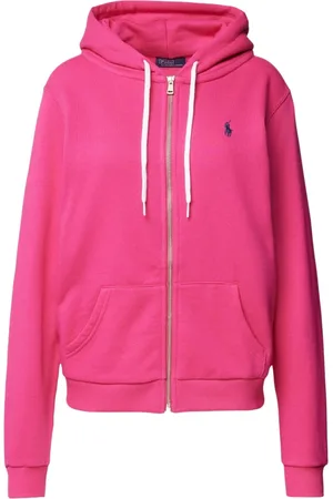 Ralph Lauren Sweatshirts & Hoodies, Dames, Roze, M, Katoen, Hoodie met rits