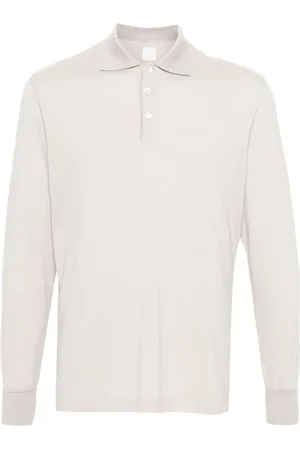 ELEVENTY Tops, Heren, , XL, Wol, Casual Lange Mouw Polo Shirt