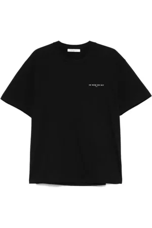 Ih Nom Uh Nit Tops, Heren, Zwart, M, Katoen, Zwart Katoenen T-shirt met Logoprint