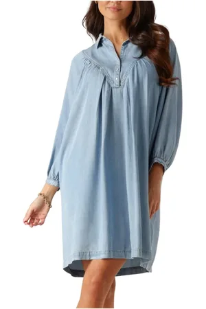 beaumont Kleedjes, Dames, Blauw, XS, Blauwe Kathy Jurk voor Vrouwen