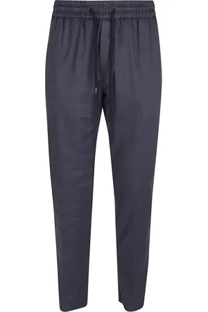 Dondup Broeken, Heren, Blauw, W35, Linnen, Blauwe Linnen Blend Broek Stijlvolle Uitjes