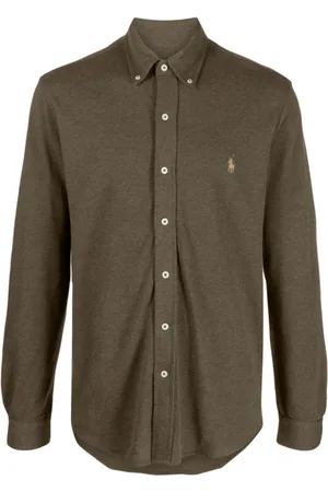 Ralph Lauren Overhemden, Heren, Bruin, L, Katoen, Casual Bruine Lange Mouwen Shirt