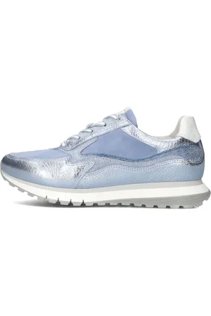 Gabor Schoenen, Dames, Blauw, 37 EU, Leer, Blauwe Sneakers voor Vrouwen