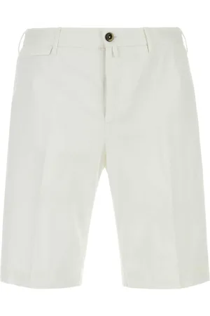 PT Torino Korte broeken, Heren, Wit, 5Xl, Katoen, Witte Stretch Katoenen Bermuda Shorts