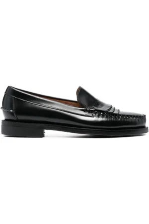 SEBAGO Schoenen, Heren, Zwart, 40 1/2 EU, Leer, Triple Fringe Loafers