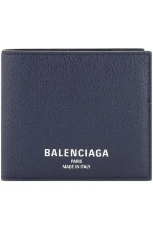 Balenciaga Accessoires, Heren, Zwart, ONE Size, Tekstlogo Bifold Portemonnee