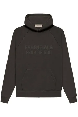 FEAR OF GOD Sweatshirts & Hoodies, Heren, Grijs, S, Essentials Off Black Hoodie Fw 22