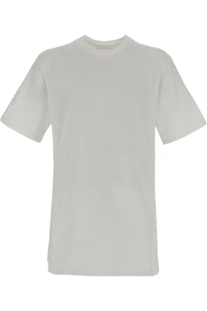 Jil Sander Tops, Heren, Wit, L, Katoen, Katoenen Heren T-shirt Kleding