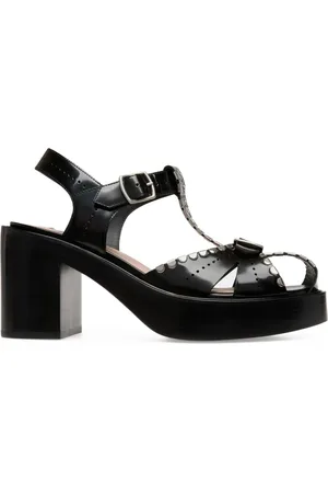 Bally Schoenen, Dames, Zwart, 36 EU, Zwarte gespsluitende blokhak schoenen
