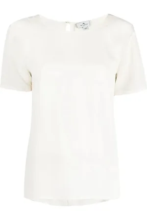 Etro Blouses & Shirts, Dames, Wit, S, Zijden Blouse