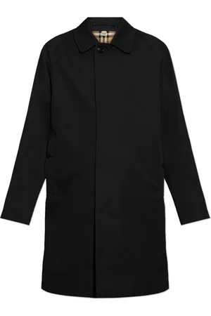 Burberry Mantels, Heren, Zwart, 2Xl, Katoen, Katoenen jas