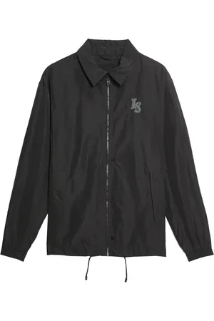 Lyle & Scott Jassen, Heren, Zwart, L, Nylon, Jassen Nylon Emblem Coach Jacket