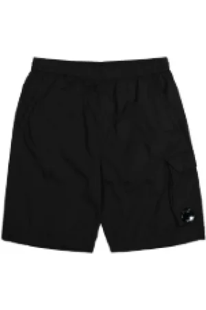 C.P. Company Korte broeken, Heren, Zwart, S, Denim, Casual Denim Shorts voor Mannen