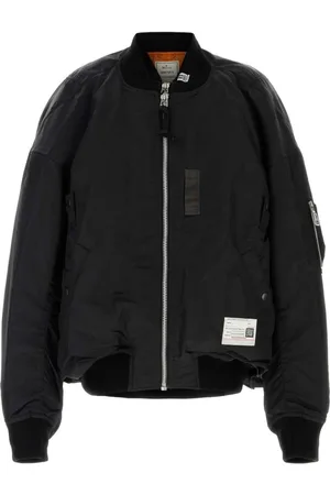 MIHARA YASUHIRO Jassen, Heren, Zwart, S, Nylon, Zwarte nylon bomberjack