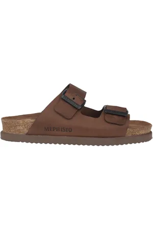 Mephisto Schoenen, Heren, Bruin, 40 EU, Suède, Donkerbruine Herensandaal Collectie