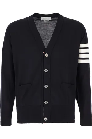Thom Browne Truien, Heren, Blauw, S, Wol, Stijlvolle Gebreide Collectie