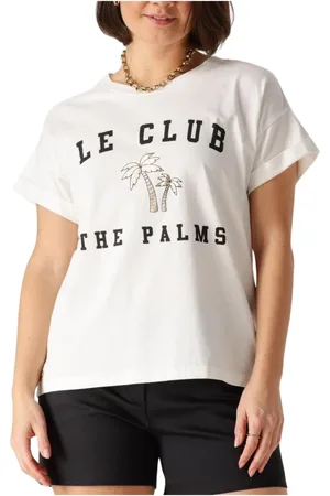 NUKUS Tops, Dames, Wit, 2Xl, Palmboom Shirt voor Vrouwen