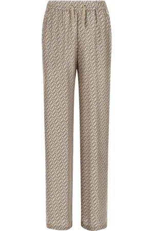 HERNO Broeken, Dames, , XS, Zijden Iconic Print Broek