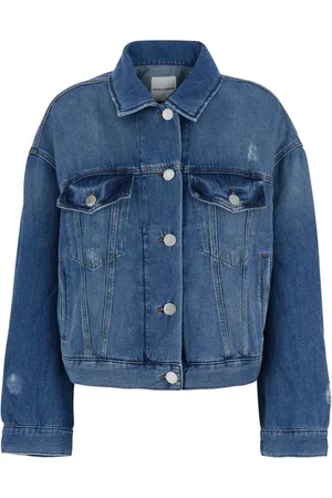 Pinko Jassen, Dames, Blauw, S, Denim, Denim jas voor vrouwen