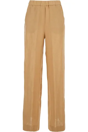 ANTONELLI Broeken, Dames, , XS, Linnen, Linnen Elastische Taille Broek Vrouw