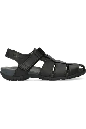 Mephisto Schoenen, Heren, Zwart, 40 EU, Zwarte herensandaal voor de zomer