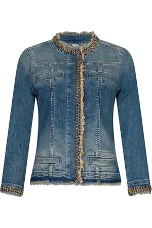 Liu Jo Jassen, Dames, Blauw, L, Denim, Denim jas voor vrouwen