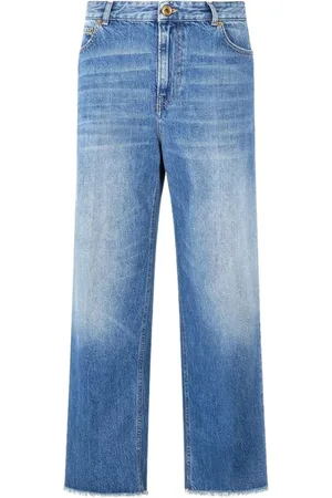 Roberto Cavalli Jeans, Dames, Blauw, 2Xs, Denim, Spiegel Snake Monogram Denim Jeans