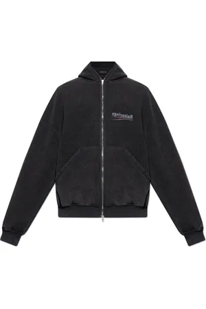 Balenciaga Sweatshirts & Hoodies, Heren, Zwart, L, Katoen, Sweatshirts & Hoodies