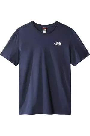 The North Face Tops, Heren, Blauw, M, Katoen, Blauw Logo Katoenen T-shirt