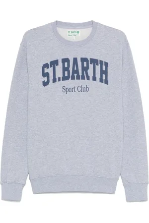 MC2 SAINT BARTH Sweatshirts & Hoodies, Heren, Grijs, M, Multikleur trui met logoprint