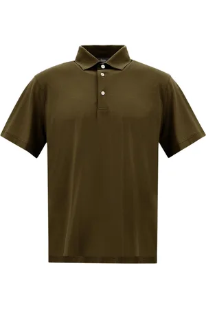 HERNO Tops, Heren, Groen, 2Xl, Katoen, Jersey Crepe Polo Shirt