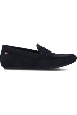Tommy Hilfiger Schoenen, Dames, Blauw, 37 EU, Suède, Blauwe Suède Loafers voor Dames