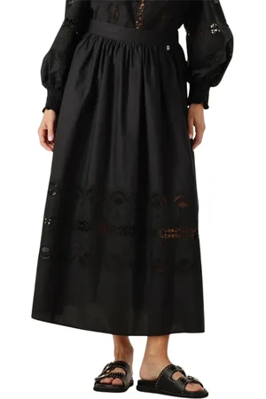 Liu Jo Rokken, Dames, Zwart, 2Xs, Polyester, Zwarte Geplooide Minirok