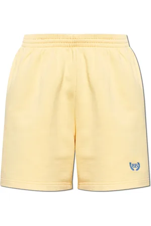 Balenciaga Korte broeken, Heren, Geel, XS, Katoen, Shorts met een vintage effect