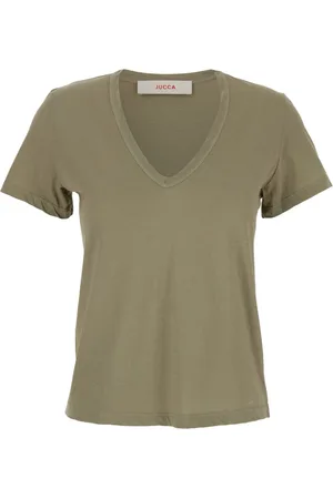 Jucca Tops, Dames, Groen, S, Katoen, Groene T-shirt Jurk Korte Mouwen