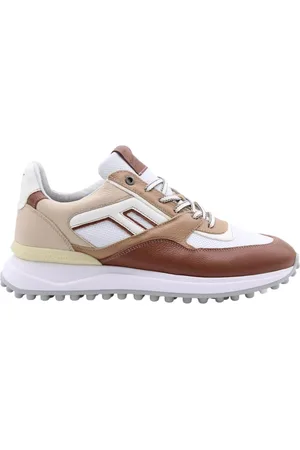 Floris van Bommel Schoenen, Heren, Bruin, 45 EU, Stijlvolle Sneaker met Noppi Design